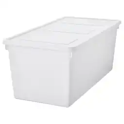 IKEA Sockerbit Eske med lokk, hvit, 38x76x30 cm tilbud