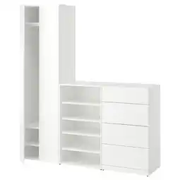 IKEA Lastare Garderobekombinasjon, hvit, 180x42x201 cm tilbud