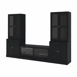 IKEA Havsta tv-løsning/vitrinedører, svart, 322x47x212 cm tilbud