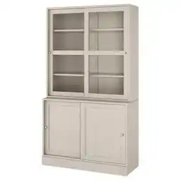 IKEA Havsta Oppbevaringskombinasjon skyvedører, gråbeige, 121x47x212 cm tilbud