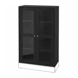 IKEA Havsta Vitrineskap, svart, 81x35x123 cm tilbud