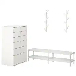 IKEA MackapÄr / vihals Gangmøbler, 5 deler, hvit tilbud