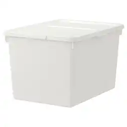 IKEA Sockerbit Kasse med lokk, hvit, 38x51x30 cm tilbud