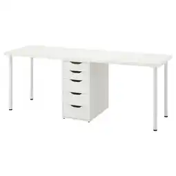 IKEA Lagkapten / alex Skrivebord, hvit, 200x60 cm tilbud