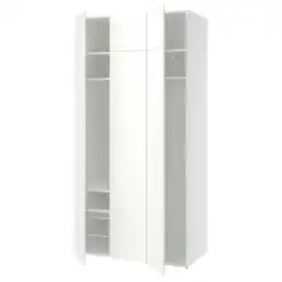 IKEA Lastare Garderobekombinasjon, hvit/med overhylle, 120x62x237 cm tilbud