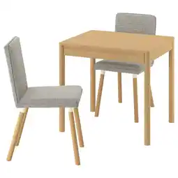 IKEA Tonstad / tonstad Bord og 2 stoler, eikefiner/viarp beige/brun eikemønstret, 80/120x70 cm tilbud