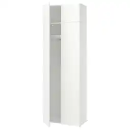 IKEA Lastare Garderobekombinasjon, hvit/med overhylle, 80x42x237 cm tilbud