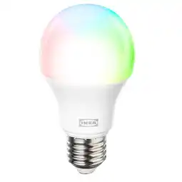 IKEA Kajplats led-pære e27 1055 lumen, smart farge og varmhvit til kaldhvit/globeformet opalhvit tilbud