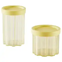 IKEA Spjutlilja Boks med lokk, sett på 2, lys gul tilbud