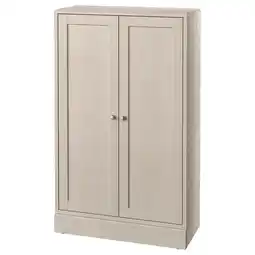 IKEA Havsta Skap med sokkel, gråbeige, 81x37x134 cm tilbud