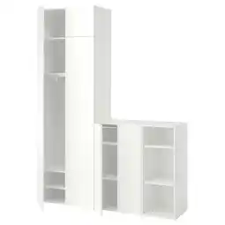 IKEA Lastare Garderobekombinasjon, hvit/med overhylle, 180x42x237 cm tilbud