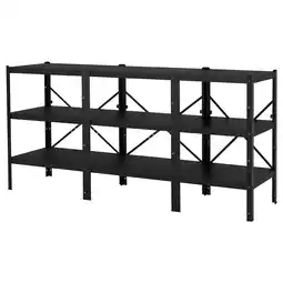 IKEA Bror Hylle, svart, 234x55x110 cm tilbud