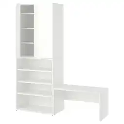 IKEA Lastare Oppbevaringskombinasjon, hvit/med benk, 170x42x201 cm tilbud