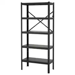 IKEA Bror Hylle, svart, 85x40x190 cm tilbud