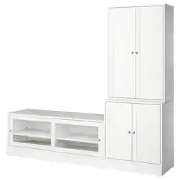 IKEA Havsta Tv-møbel, kombinasjon, hvit, 241x47x212 cm tilbud