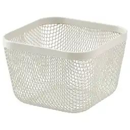 IKEA Ikea 365+ Matoppbevaringskurv, metall/hvit, 14x14x10 cm tilbud