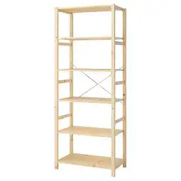 IKEA Ivar Hylle, med 6 hyller/furu, 89x50x226 cm tilbud