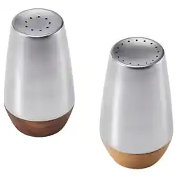 IKEA Aftonhaj Salt-/pepperbøsse, sett med 2, rustfritt stål bøk/valnøtt, 8.5 cm tilbud