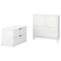 IKEA StÄll / nordli Gangmøbler, 2 deler, hvit tilbud