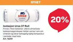 Byggmax Isolasjon Ursa 37 Rull tilbud