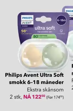 Apotek 1 Philips Avent Ultra Soft smokk 6–18 måneder tilbud