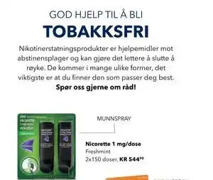 Nicorette 1 mg/dose
