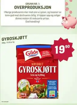Holdbart GYROSKJØTT tilbud