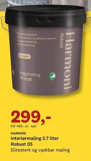 HARMONI Interiørmaling 2.7 liter