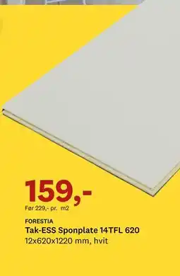 Bygger'n FORESTIA Tak-ESS Sponplate 14TFL 620 tilbud