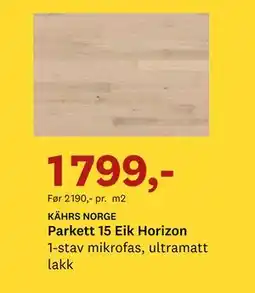 Bygger'n Parkett 15 Eik Horizon tilbud