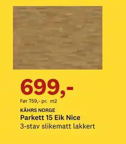 Bygger'n Parkett 15 Eik Nice tilbud