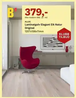 Bygger'n Laminatgulv Elegant Eik Natur Original tilbud