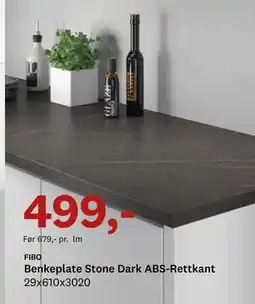 Bygger'n Benkeplate Stone Dark ABS-Rettkant tilbud