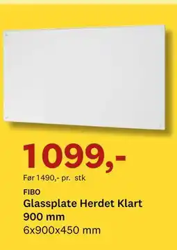 Bygger'n Glassplate Herdet Klart 900 mm tilbud