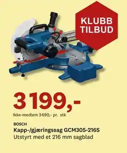 Bygger'n BOSCH Kapp-/gjæringssag GCM305-216S tilbud