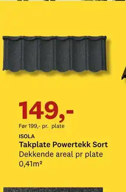 Bygger'n Takplate Powertekk Sort tilbud
