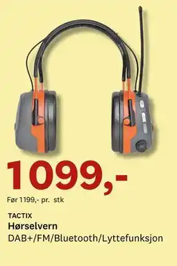 Bygger'n TACTIX Hørselvern tilbud
