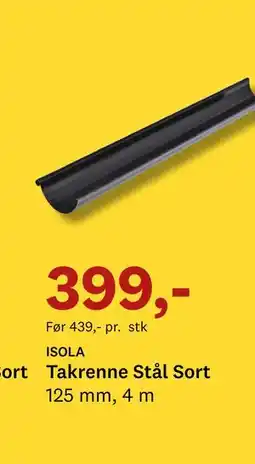 Bygger'n Takrenne Stål Sort tilbud