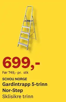 Bygger'n SCHOU NORGE Gardintrapp 5-trinn Nor-Step tilbud