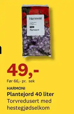 Bygger'n HARMONI Plantejord 40 liter tilbud