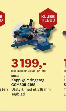 Bygger'n Kapp-/gjæringssag GCM305-216S tilbud