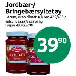 Joker Jordbær-/ Bringebærsyltetøy tilbud