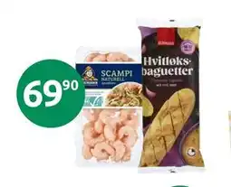 Joker Fiskemannen scampi & Eldorado hvitløksbaguetter tilbud