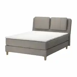 IKEA LillfjÄllet Kontinentalseng, Valevåg fast/nisseholm Tibbleby mørk beige, 160x200 cm tilbud