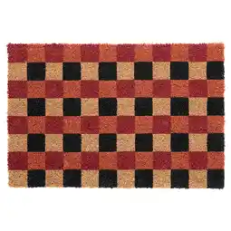 IKEA Vinterfint Dørmatte, kokos rutemønster/rød/svart, 40x60 cm tilbud