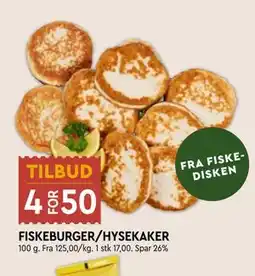 Coop Mega FISKEBURGER/HYSEKAKER tilbud