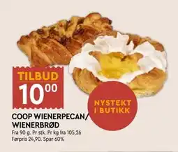 Coop Mega COOP WIENERPECAN/ WIENERBRØD tilbud
