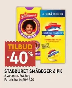 Coop Mega STABBURET SMÅBEGER 6 PK tilbud