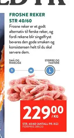 Jacobs FROSNE REKER STR 40/60 tilbud