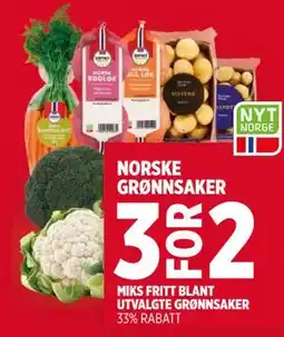 Meny NORSKE GRØNNSAKER tilbud
